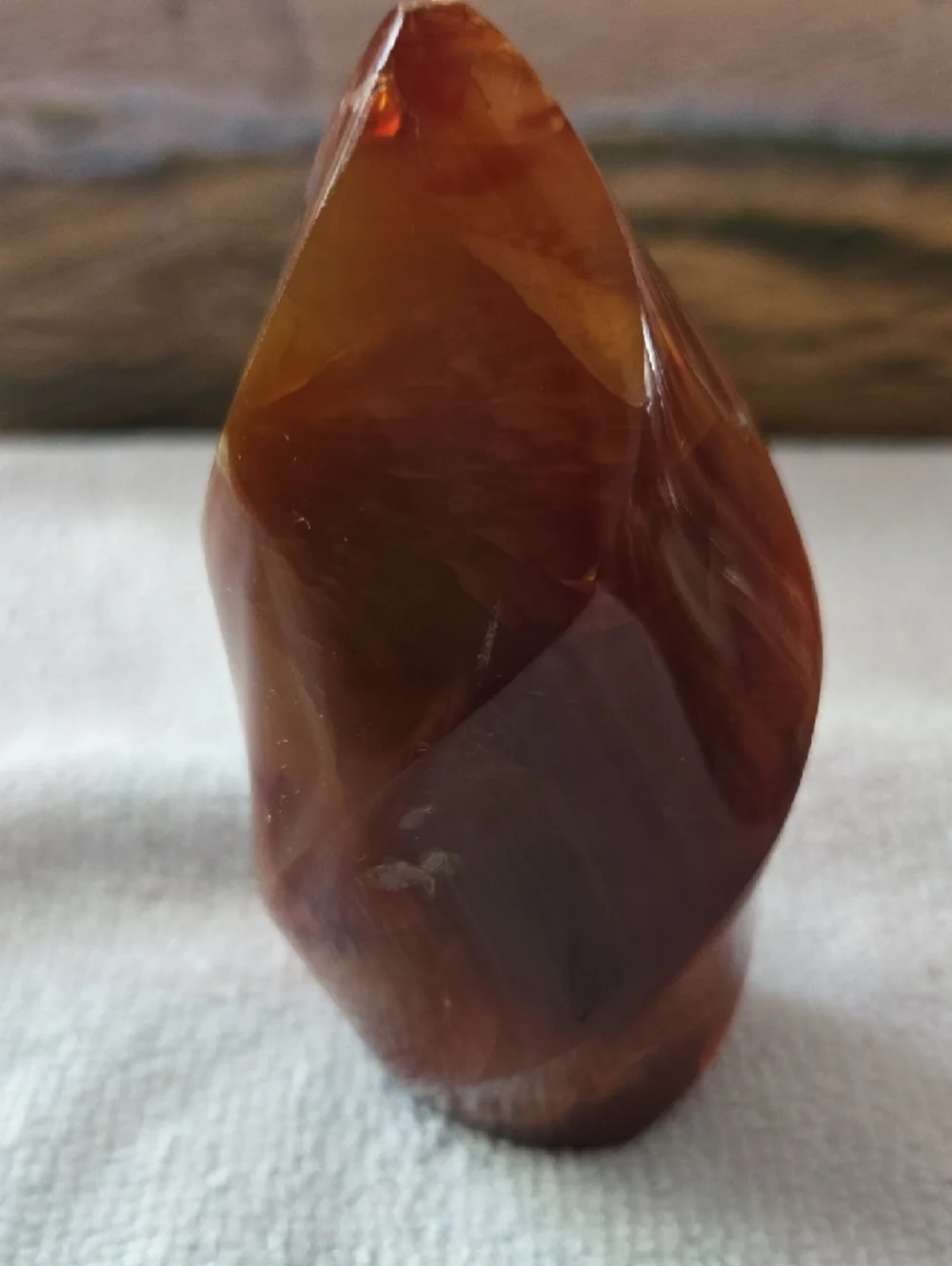 Polished Carnelian Flame Stone - Picture 4 of 5